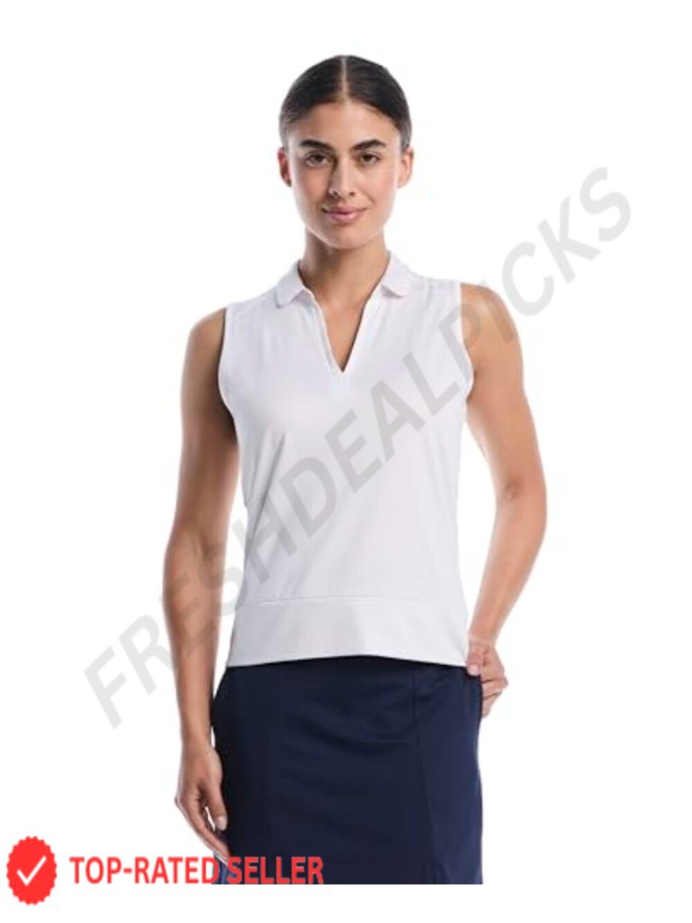 Callaway Sleeveless Polo Golf Top with Mesh Inserts, UPF 50+